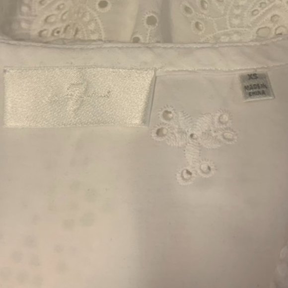 7 FOR ALL MANKIND: RUFFLE EYELET TOP - Picture 7 of 8